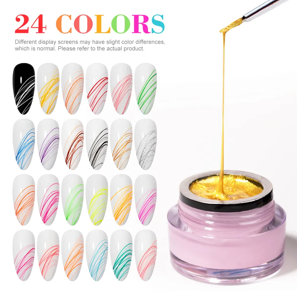 Spider Gel Paint Gel 24 Colors Wholesale Nails Supplies Salon Uv Nail Art Painting Spider Gel - Image 7