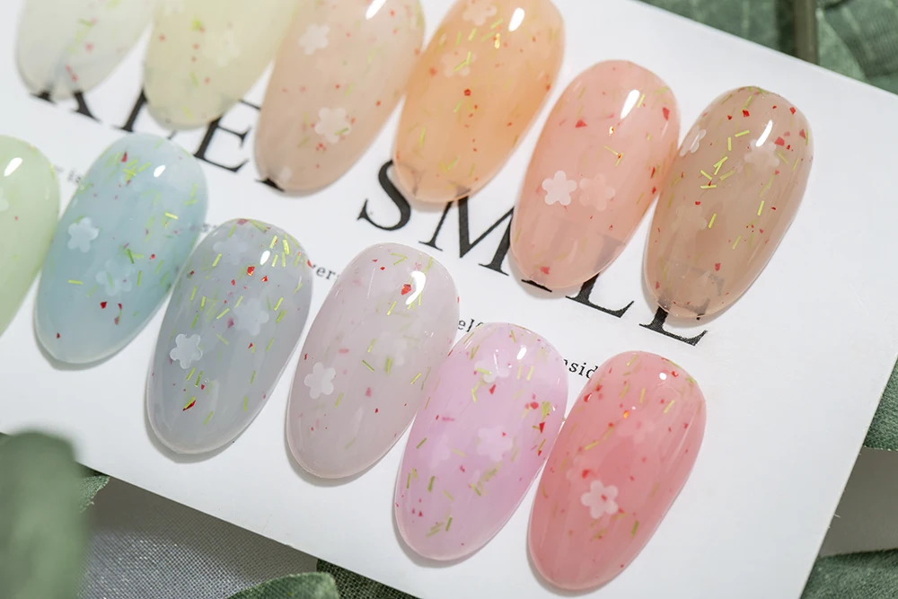CX BEAUTY new arrival a acre of flower gel flower chips uv gel for nail art