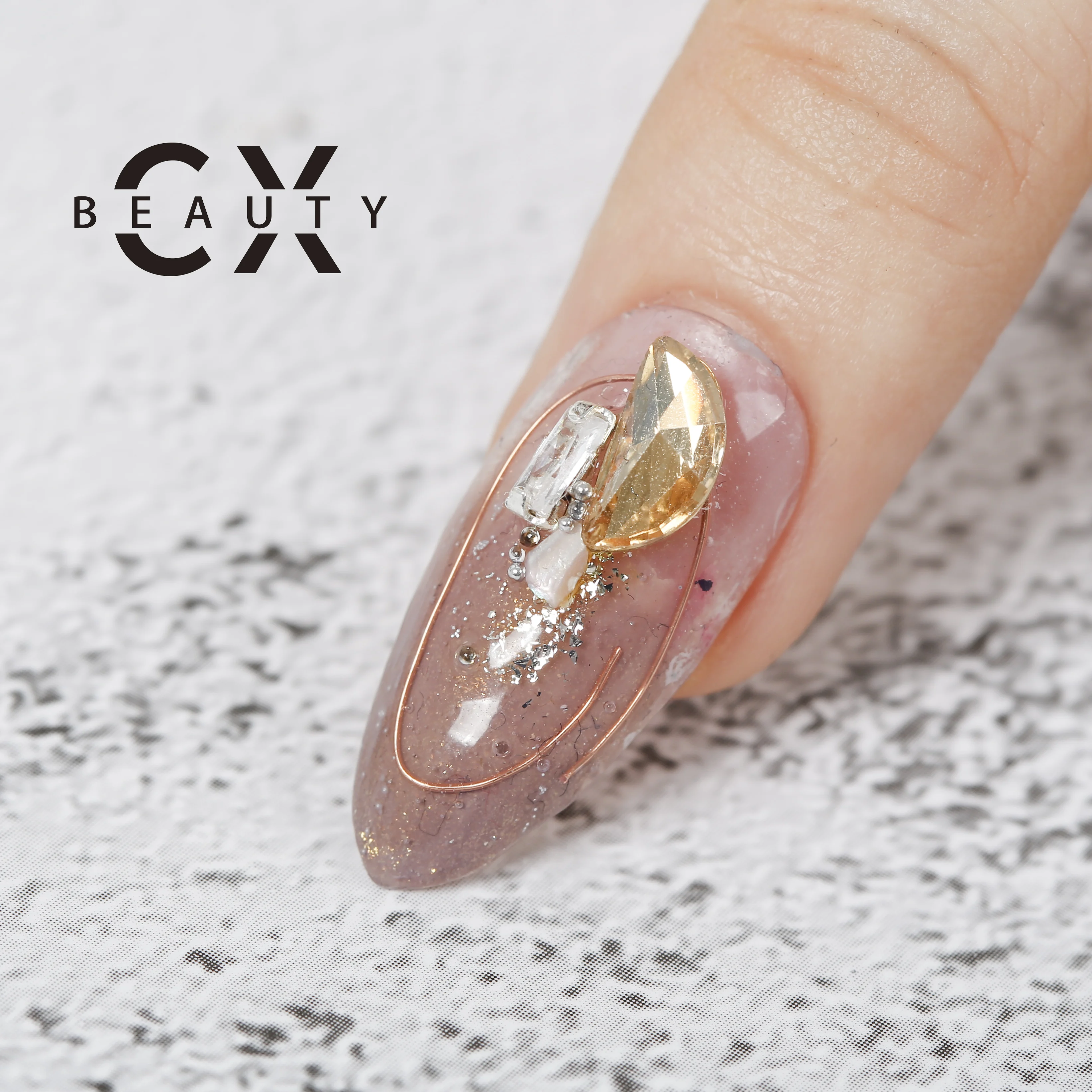 CX brand offer customized service wholesale price diamond effect gel nail kit