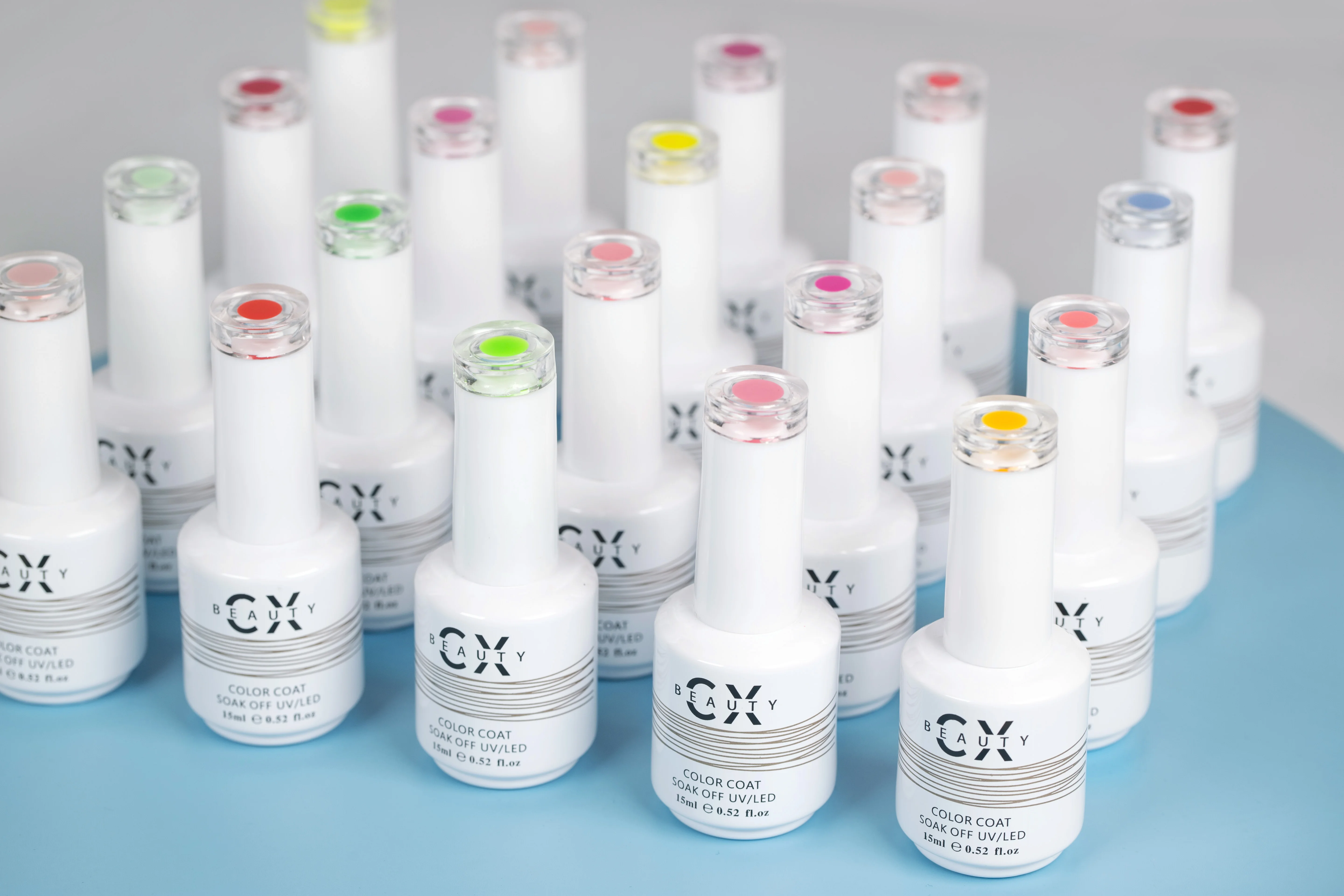 Professional CX nail polish oem factory 28 colors crackle uv gel polish for nails