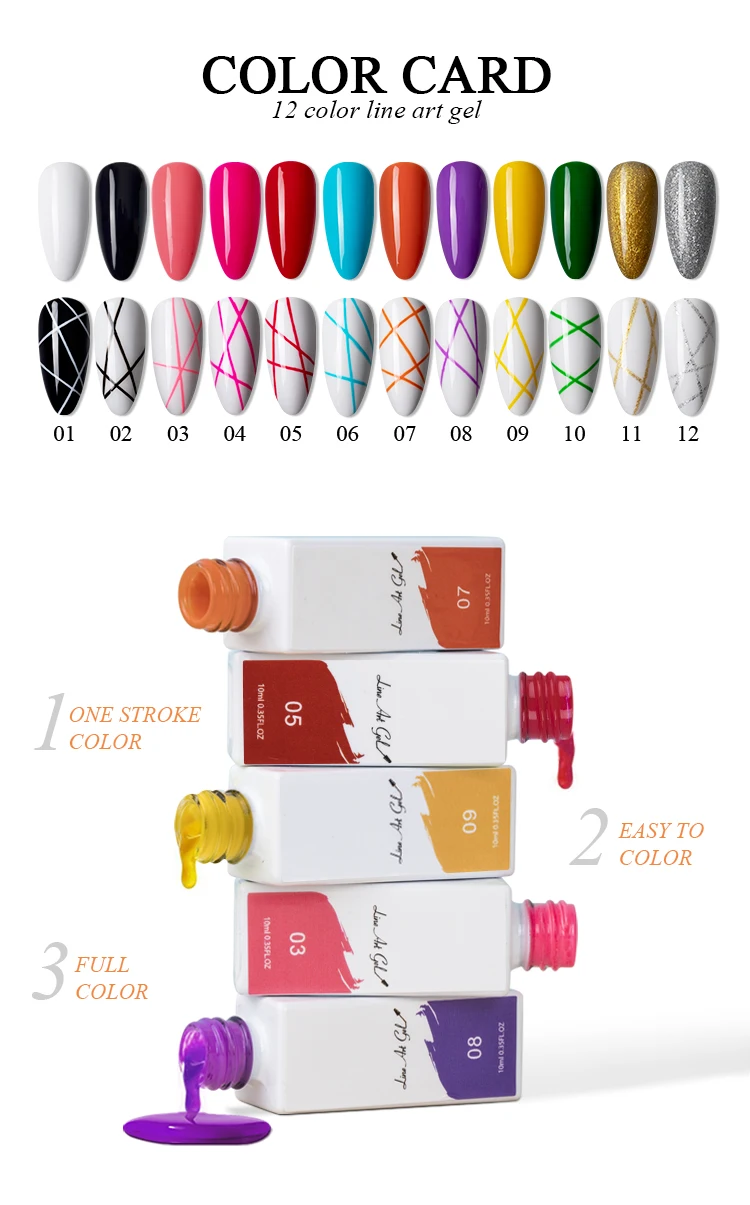 Customized Liner Art Gel OEM/ODM Wholesale UV Gel Polish for Nail Art