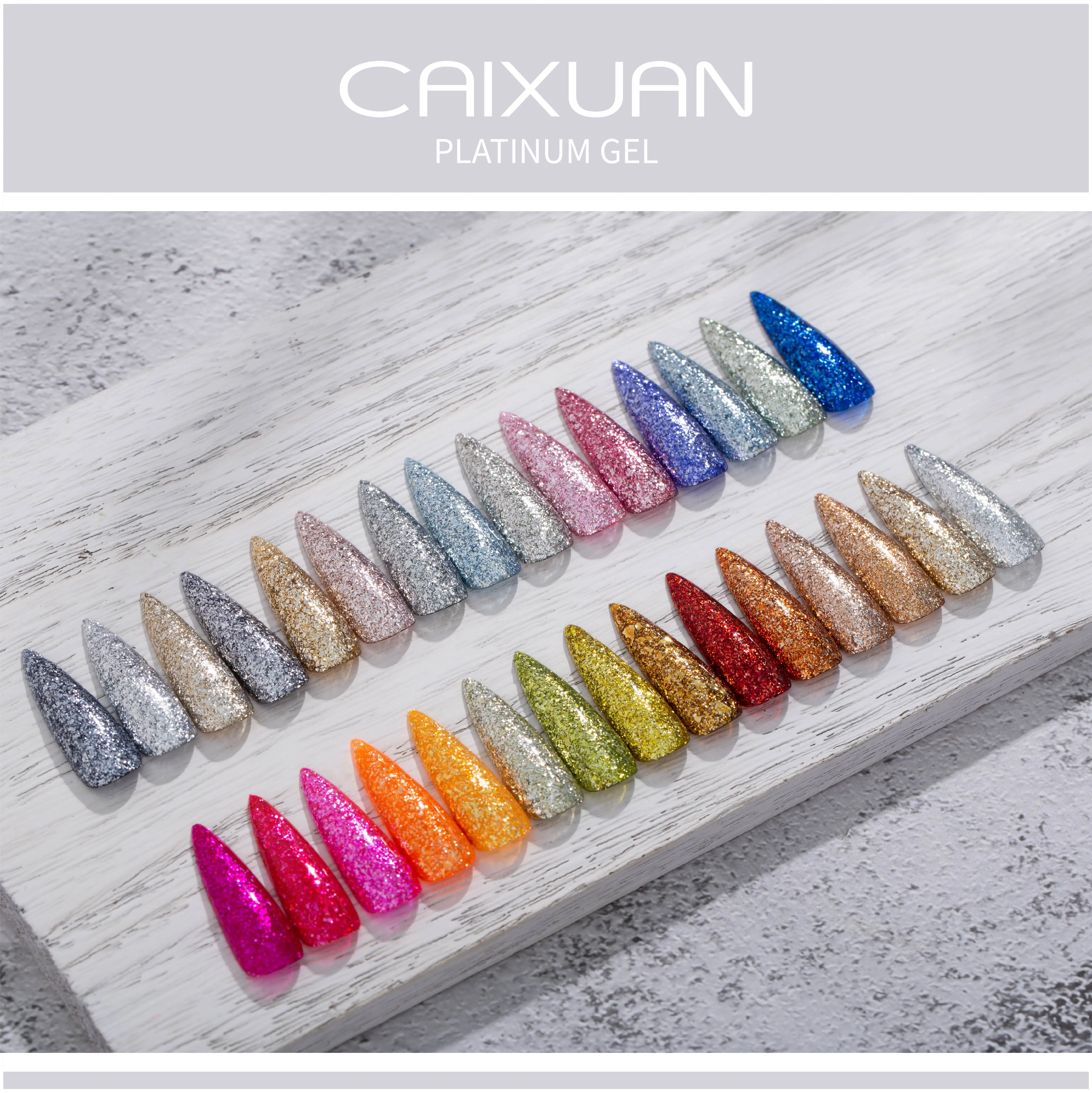 diamond glitter metallic color platinum uv nail popular gel polish shinny hot sale