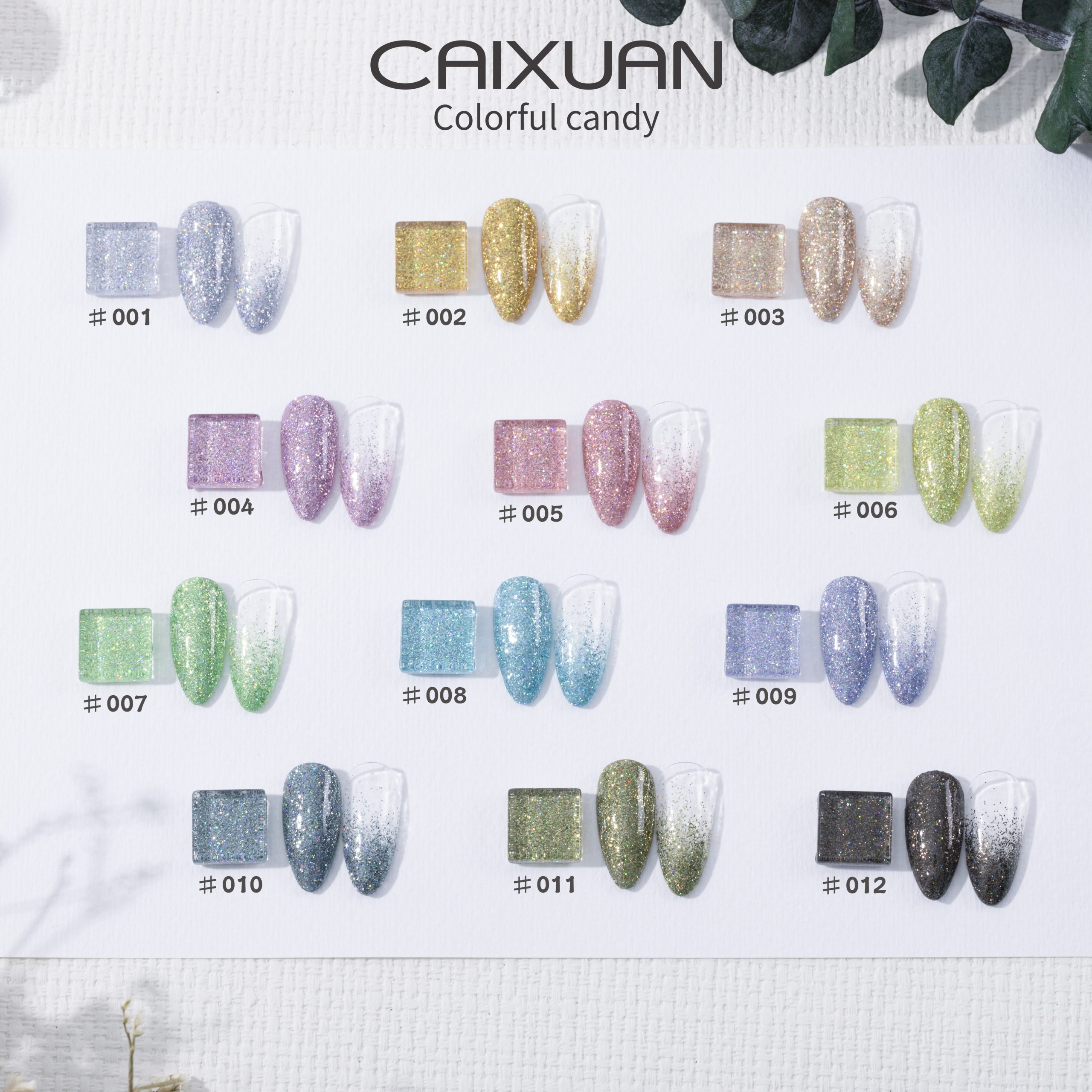 Colorful candy gel