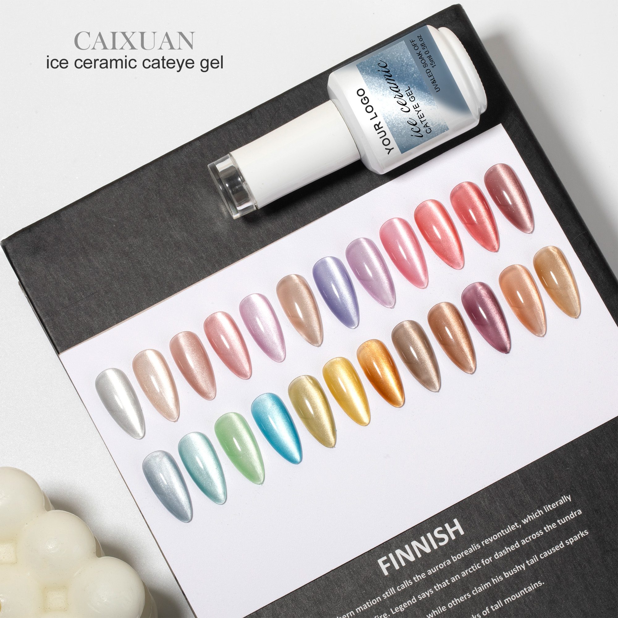 Ice Ceramic Cat Eye Gel Polish - Caixuan