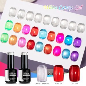 white cat eye gel polish