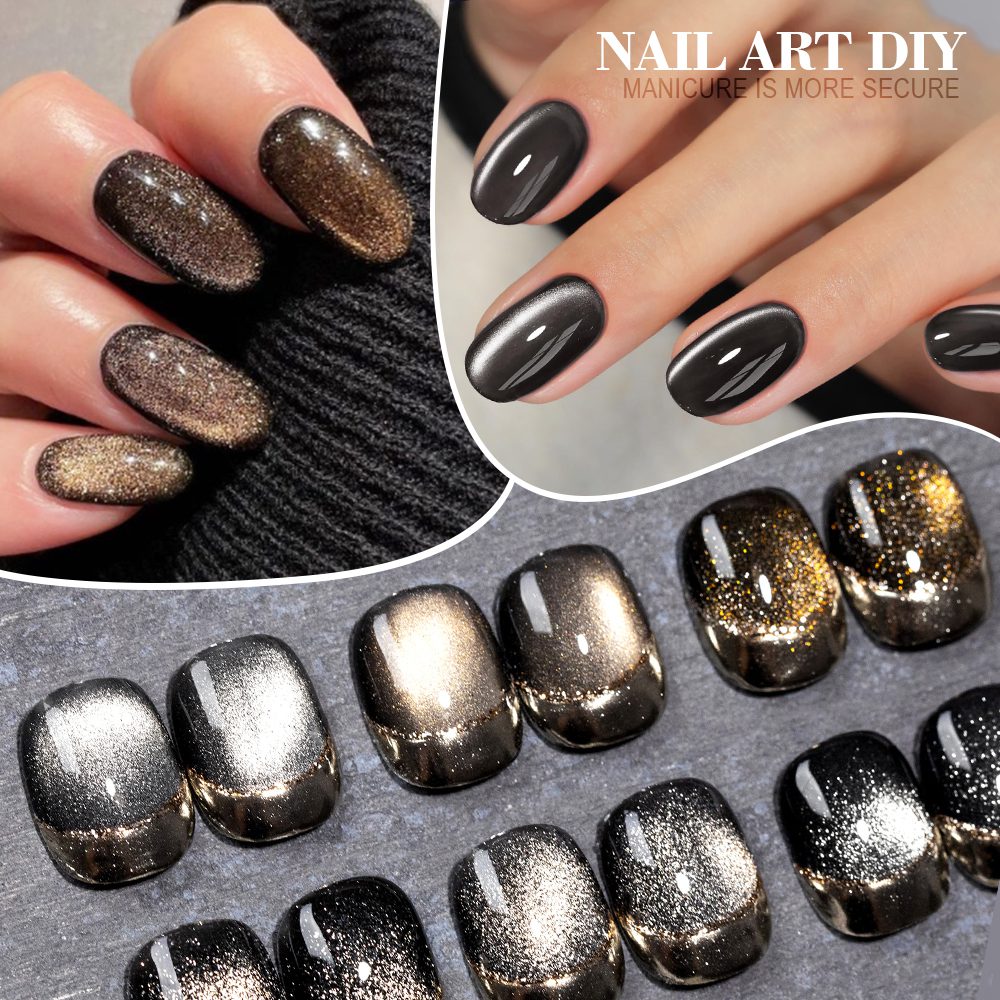 Obsidian cat eye gel
