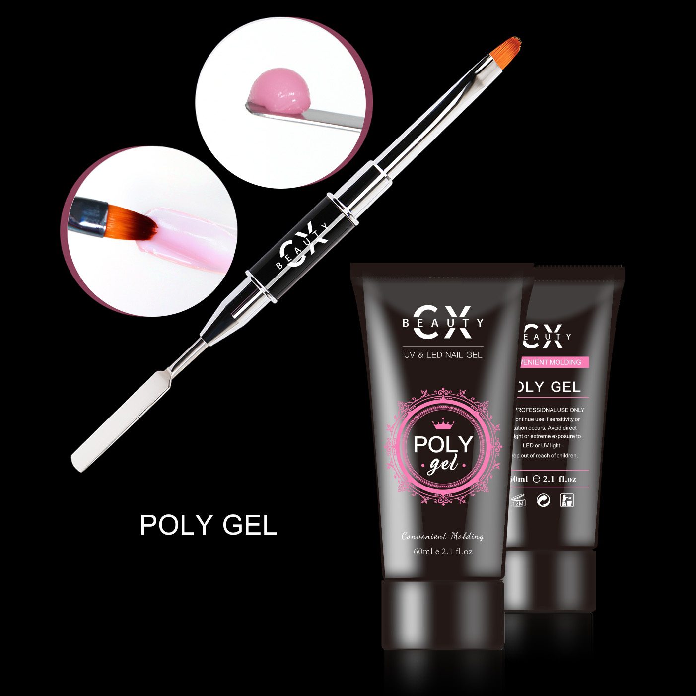 OEM Private Label hard gel Poly Gel For Nail Extension poly nail gel